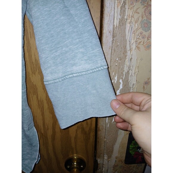 Jane And Delancy Top Women Size Medium Blue Metal Buttons Embellished Split Side - Picture 5 of 15